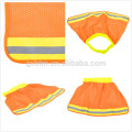 100% Polyester Mesh Fluo Yellow Orange 2 Tone High Visibility Neck Shade with Reflective Tape One Size For All